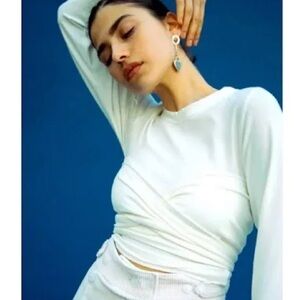 The Line By K Wayne Tre Wrap Shirt Size XS NWT